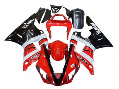 Billige Yamaha YZF 1000 R1 Motorrad Verkleidung 2000-2001 - Rot Weiss Glanzendes Schwarz