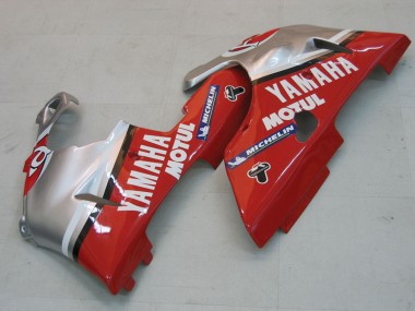 Billige Yamaha YZF 1000 R1 Motorrad Verkleidung 2000-2001 - Silber Rot Fortuna Motul