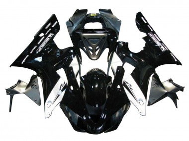 Billige Yamaha YZF 1000 R1 Motorrad Verkleidung 2000-2001 - Glanzendes Schwarz Weiss Michelin