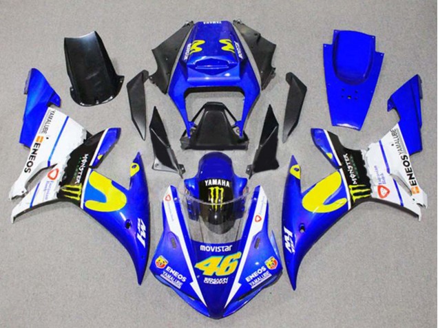 Billige Yamaha YZF 1000 R1 Motorrad Verkleidung 2002-2003 - Blau Weiss Schwarz Gelb Monster 46