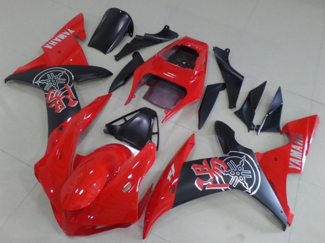 Billige Yamaha YZF R1 Motorrad Verkleidung 2002-2003 - Rot Matt Schwarz