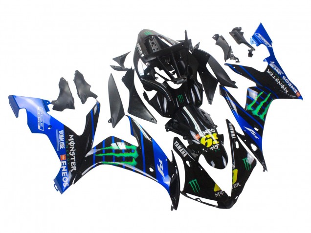 Billige Yamaha YZF 1000 R1 Motorrad Verkleidung 2004-2006 - Blau Schwarz Gelb Grun Monster Yamalube ENEOS 69