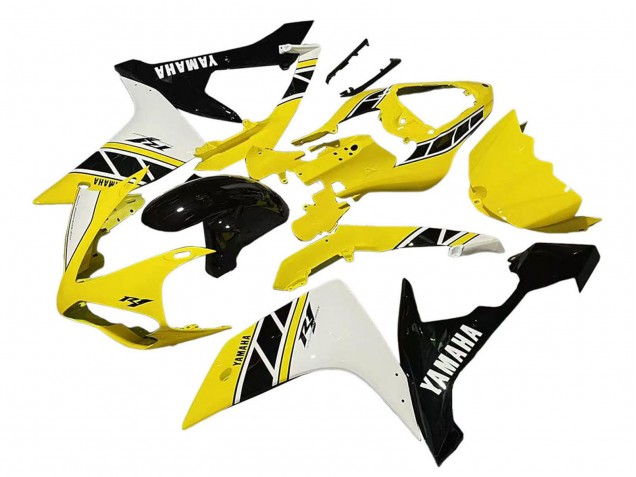 Billige Yamaha YZF 1000 R1 Motorrad Verkleidung 2007-2008 - Gelb Weiss Schwarz