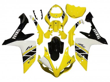 Billige Yamaha YZF 1000 R1 Motorrad Verkleidung 2007-2008 - Gelb Weiss Schwarz