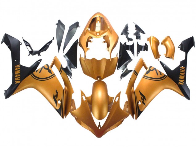 Billige Yamaha YZF 1000 R1 Motorrad Verkleidung 2007-2008 - Gold Schwarz