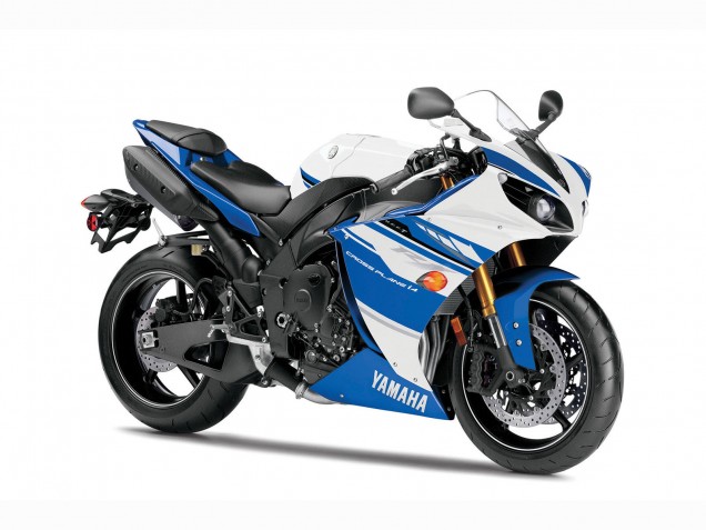 Billige Yamaha YZF 1000 R1 Motorrad Verkleidung 2007-2008 - Weiss Hellblau
