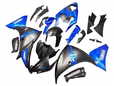 Billige Yamaha YZF 1000 R1 Motorrad Verkleidung 2012-2014 - Blau Glanzendes Schwarz