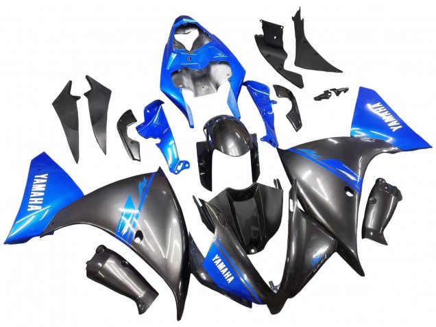 Billige Yamaha YZF 1000 R1 Motorrad Verkleidung 2012-2014 - Blau Glanzendes Schwarz