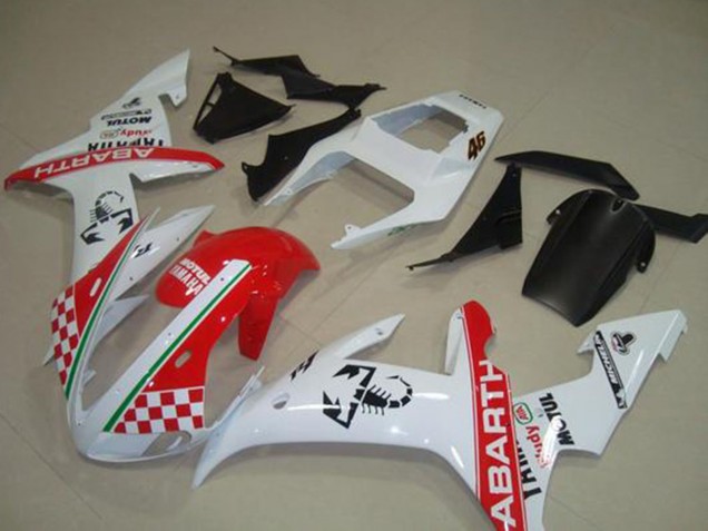Billige Yamaha YZF R1 Motorrad Verkleidung 2002-2003 - Weiss Rot Grun Abarth Motul Michelin