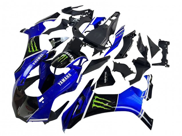 Billige Yamaha YZF 1000 R1 Motorrad Verkleidung 2015-2019 - Blau Glanzendes Schwarz Grun Monster