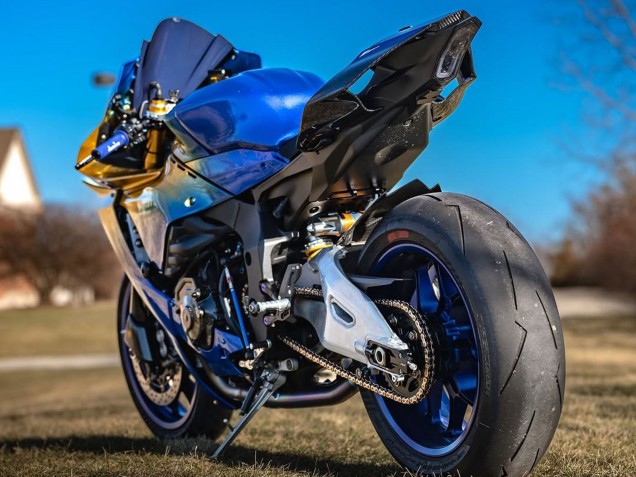 Billige Yamaha YZF 1000 R1 Motorrad Verkleidung 2020-2025 - Blau Gold