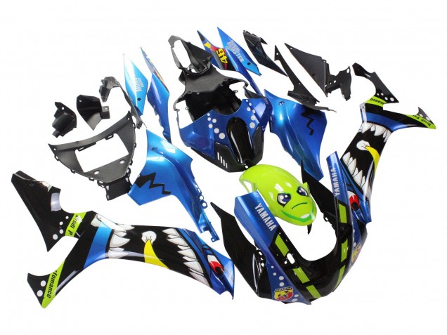 Billige Yamaha YZF 1000 R1 Motorrad Verkleidung 2020-2025 - Blau Grun Schwarz Hai