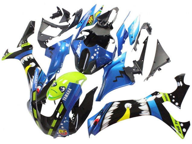 Billige Yamaha YZF 1000 R1 Motorrad Verkleidung 2020-2025 - Blau Grun Schwarz Hai