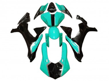Billige Yamaha YZF 1000 R1 Motorrad Verkleidung 2020-2025 - Hellgrun Glanzendes Schwarz