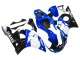 Billige Yamaha YZF 600 R6 Motorrad Verkleidung 1998-2002 - Weiss Blau Glanzendes Schwarz