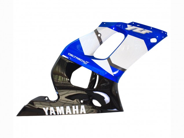Billige Yamaha YZF 600 R6 Motorrad Verkleidung 1998-2002 - Weiss Blau Glanzendes Schwarz