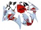 Billige Yamaha YZF R6 Motorrad Verkleidung 2003-2004 - Weiss Rot Lucky Strike Motul