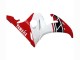 Billige Yamaha YZF R6 Motorrad Verkleidung 2003-2004 - Weiss Rot Glanzendes Schwarz