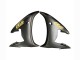 Billige Yamaha YZF R6 Motorrad Verkleidung 2003-2004 - Glanzendes Schwarz Matt Schwarz Gold Aufkleber