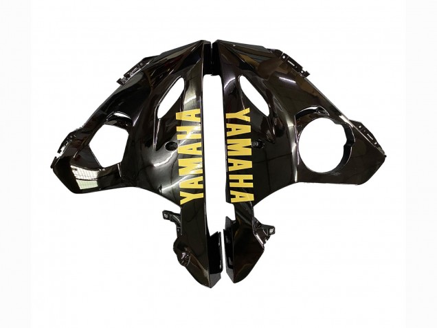 Billige Yamaha YZF R6 Motorrad Verkleidung 2003-2004 - Glanzendes Schwarz Matt Schwarz Gold Aufkleber