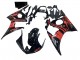 Billige Yamaha YZF R6 Motorrad Verkleidung 2003-2004 - Glanzendes Schwarz Rot