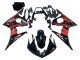 Billige Yamaha YZF R6 Motorrad Verkleidung 2003-2004 - Glanzendes Schwarz Rot