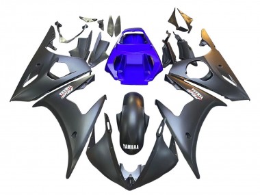 Billige Yamaha YZF R6S Motorrad Verkleidung 2006-2009 - Blau Matt Schwarz