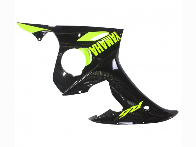 Billige Yamaha YZF R6 Motorrad Verkleidung 2003-2004 - Glanzendes Schwarz Neon Gelb