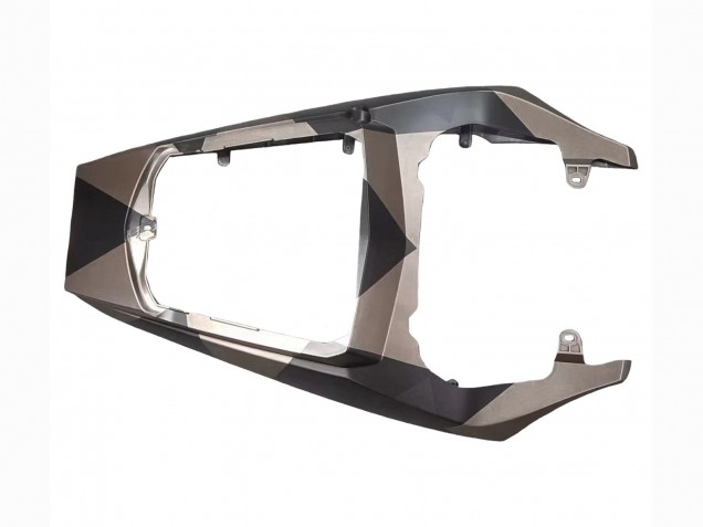 Billige Yamaha YZF R6 Motorrad Verkleidung 2003-2004 - Grau Matt Schwarz Geometric
