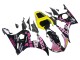 Billige Yamaha YZF R6 Motorrad Verkleidung 2003-2004 - Gelb Rosa Glanzendes Schwarz Rossi Repsol 46