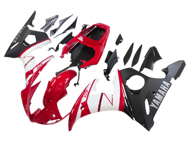 Billige Yamaha YZF R6S Motorrad Verkleidung 2006-2009 - Rot Weiss Matt Schwarz
