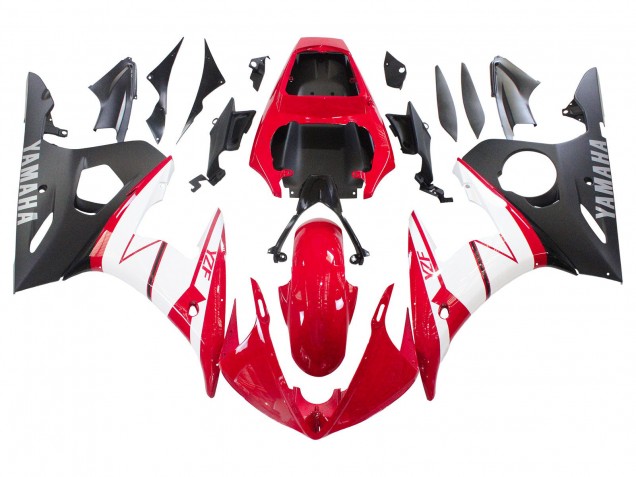 Billige Yamaha YZF R6S Motorrad Verkleidung 2006-2009 - Rot Weiss Matt Schwarz