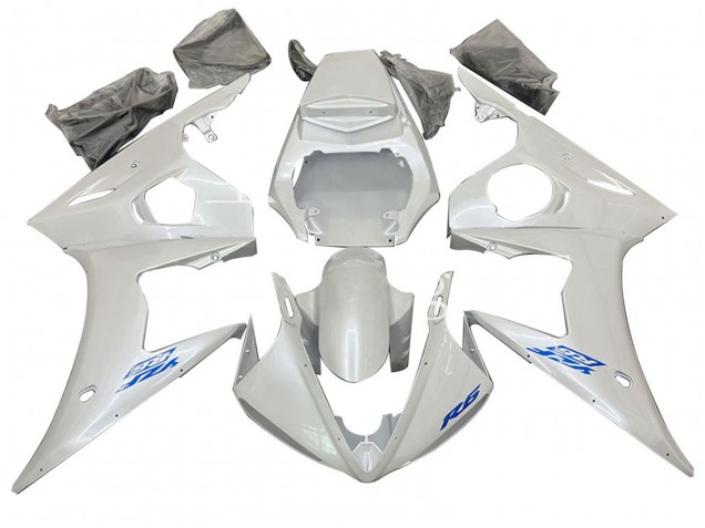 Billige Yamaha YZF R6 Motorrad Verkleidung 2003-2004 - Weiss