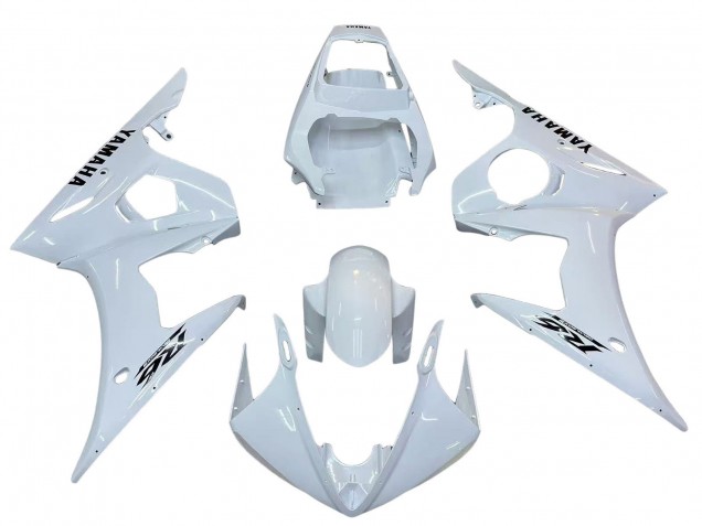 Billige Yamaha YZF R6 Motorrad Verkleidung 2003-2004 - Weiss Schwarz Aufkleber