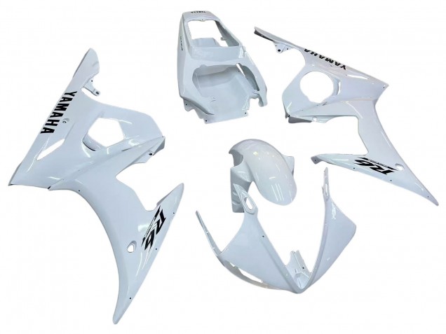 Billige Yamaha YZF R6S Motorrad Verkleidung 2006-2009 - Weiss Schwarz Aufkleber