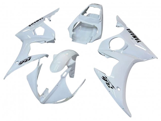 Billige Yamaha YZF R6S Motorrad Verkleidung 2006-2009 - Weiss Schwarz Aufkleber