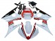 Billige Yamaha YZF R6S Motorrad Verkleidung 2006-2009 - Weiss Rot Glanzendes Schwarz