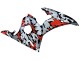 Billige Yamaha YZF R6 Motorrad Verkleidung 2003-2004 - Schwarz Rot Grau Camouflage