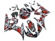 Billige Yamaha YZF R6S Motorrad Verkleidung 2006-2009 - Schwarz Rot Grau Camouflage