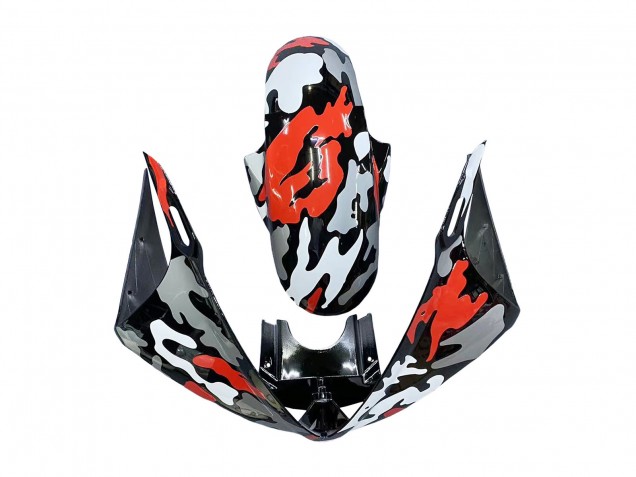 Billige Yamaha YZF R6S Motorrad Verkleidung 2006-2009 - Schwarz Rot Grau Camouflage