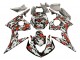 Billige Yamaha YZF R6S Motorrad Verkleidung 2006-2009 - Schwarz Rot Grau Camouflage