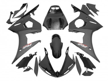 Billige Yamaha YZF R6S Motorrad Verkleidung 2006-2009 - Glanzendes Schwarz Matt Schwarz