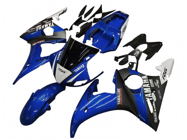 Billige Yamaha YZF 600 R6 Motorrad Verkleidung 2005 - Blau Weiss Schwarz Yamalube