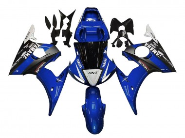 Billige Yamaha YZF 600 R6 Motorrad Verkleidung 2005 - Blau Weiss Schwarz Yamalube