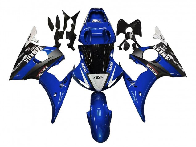 Billige Yamaha YZF 600 R6 Motorrad Verkleidung 2005 - Blau Weiss Schwarz Yamalube