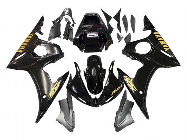 Billige Yamaha YZF 600 R6 Motorrad Verkleidung 2005 - Schwarzes Gold