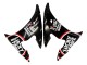 Billige Yamaha YZF 600 R6 Motorrad Verkleidung 2005 - Glanzendes Schwarz Weiss Lucky Strike Motul