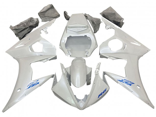 Billige Yamaha YZF 600 R6 Motorrad Verkleidung 2005 - Weiss Blau