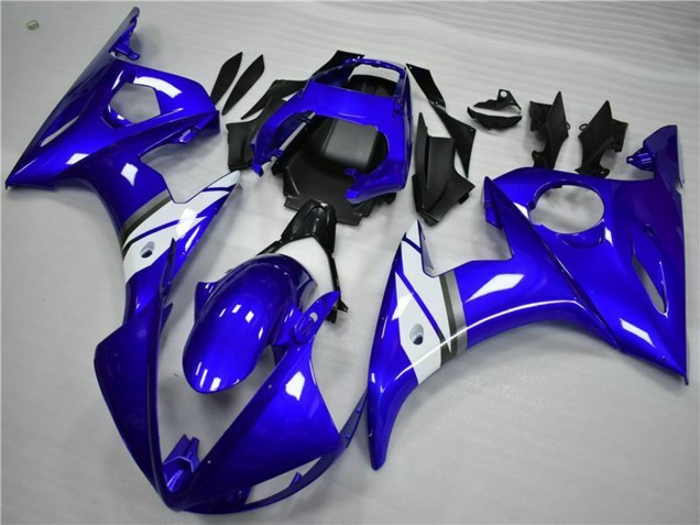 Billige Yamaha YZF 600 R6 Motorrad Verkleidung 2005 - Blau Weiss