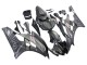 Billige Yamaha YZF 600 R6 Motorrad Verkleidung 2006-2007 - Matt Schwarz Silber Flamme